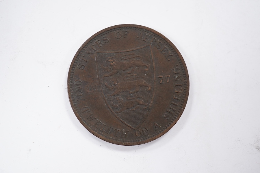 British dependencies - Guernsey and Jersey AE coins, William IV to Elizabeth II